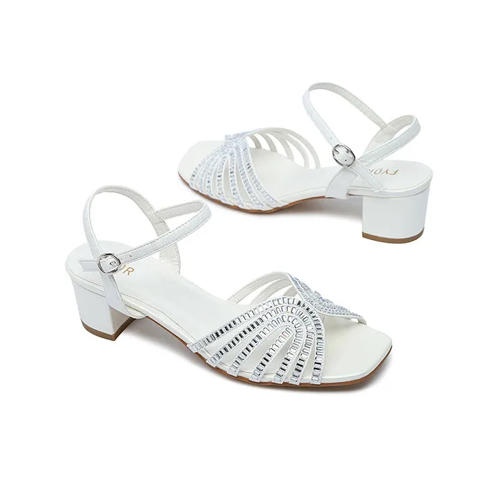 Metallic Strappy Block Heel HL 169