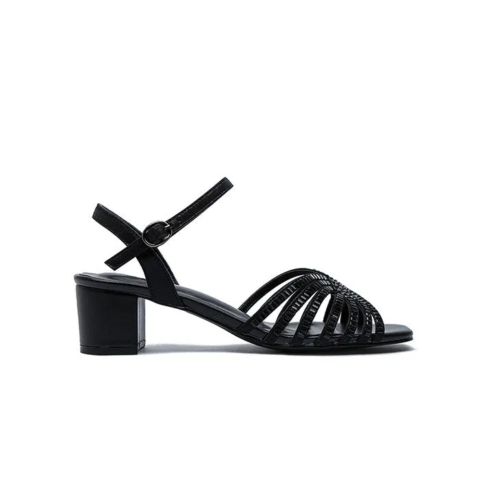 Metallic Strappy Block Heel HL 169