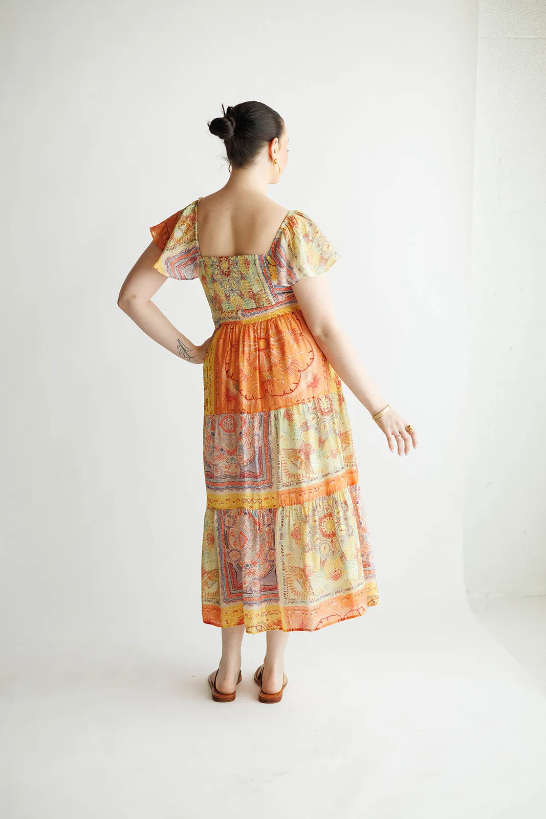 Multi Print Maxi Dress