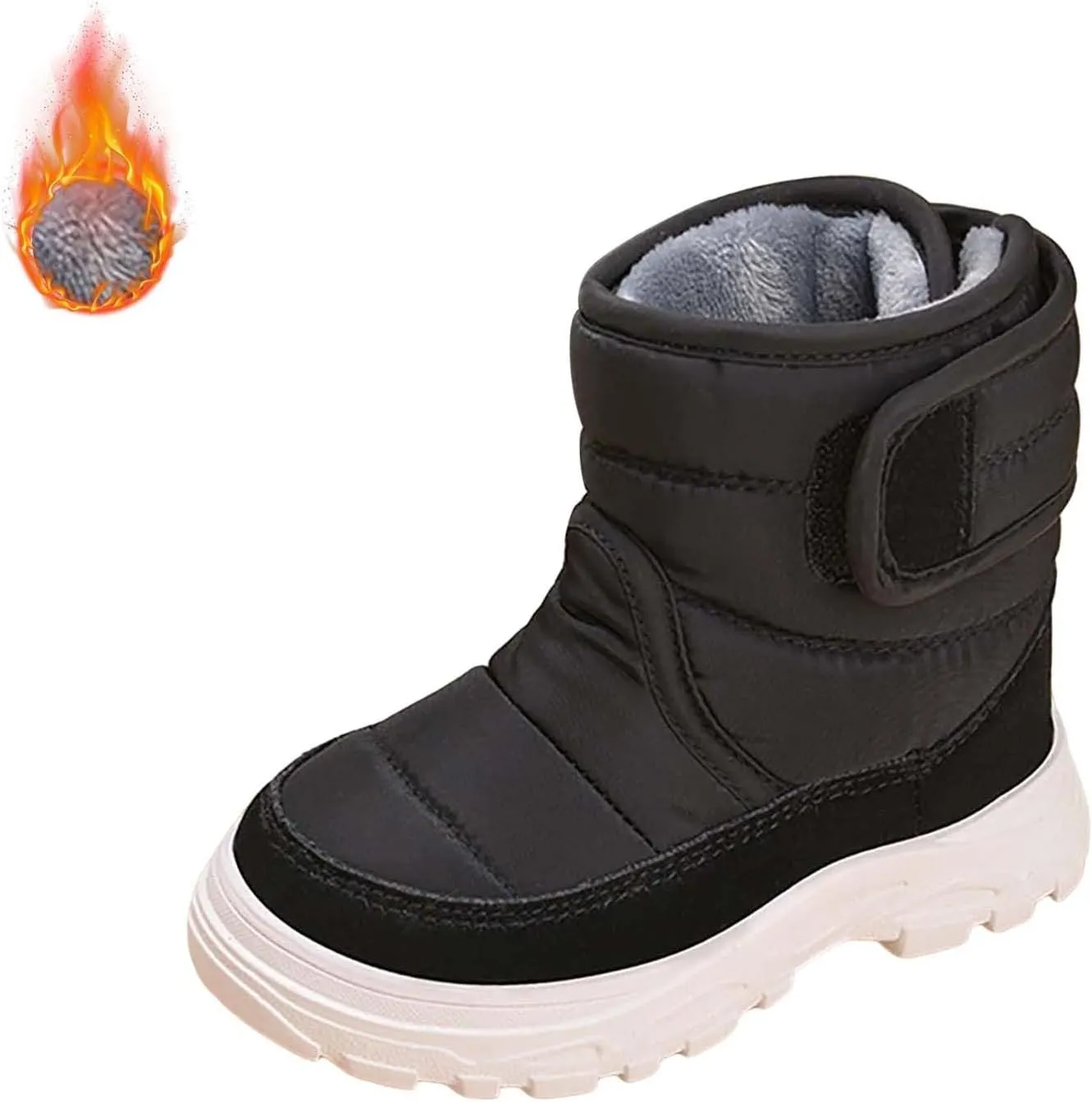 Open Toe Fuzzy Snow Booties For Boys Kids Winter Ski Shoes Toddler Fleece Breathable Sport Boots Fashion Non Slip Warm
