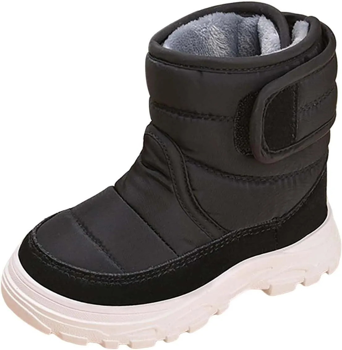 Open Toe Fuzzy Snow Booties For Boys Kids Winter Ski Shoes Toddler Fleece Breathable Sport Boots Fashion Non Slip Warm