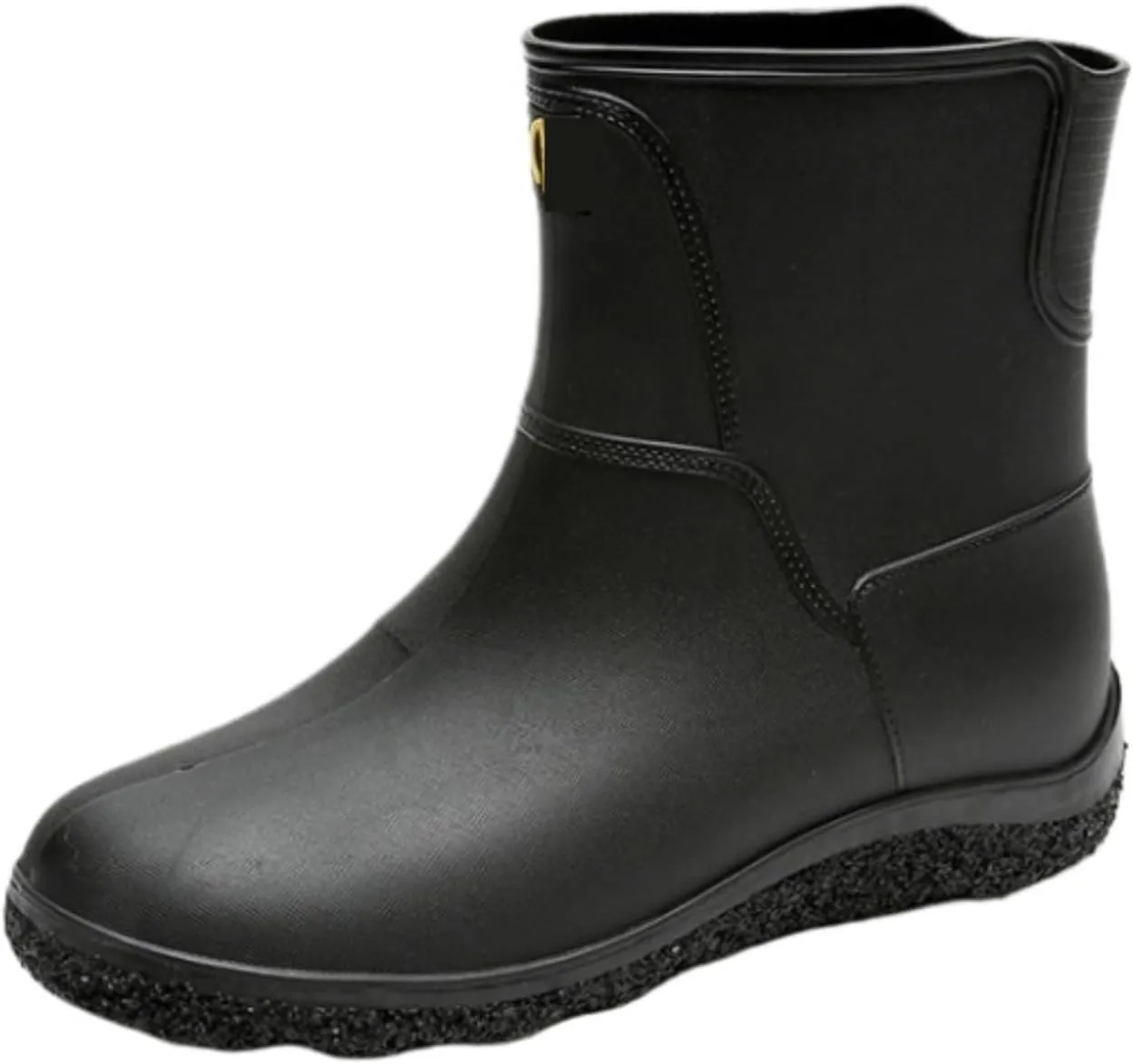 Outdoor Work Booties Men's Mid Tube Rubber Shoes Waterproof And Non Slip Rain Boots Fishing Water Boots Outdoor Gardening Work