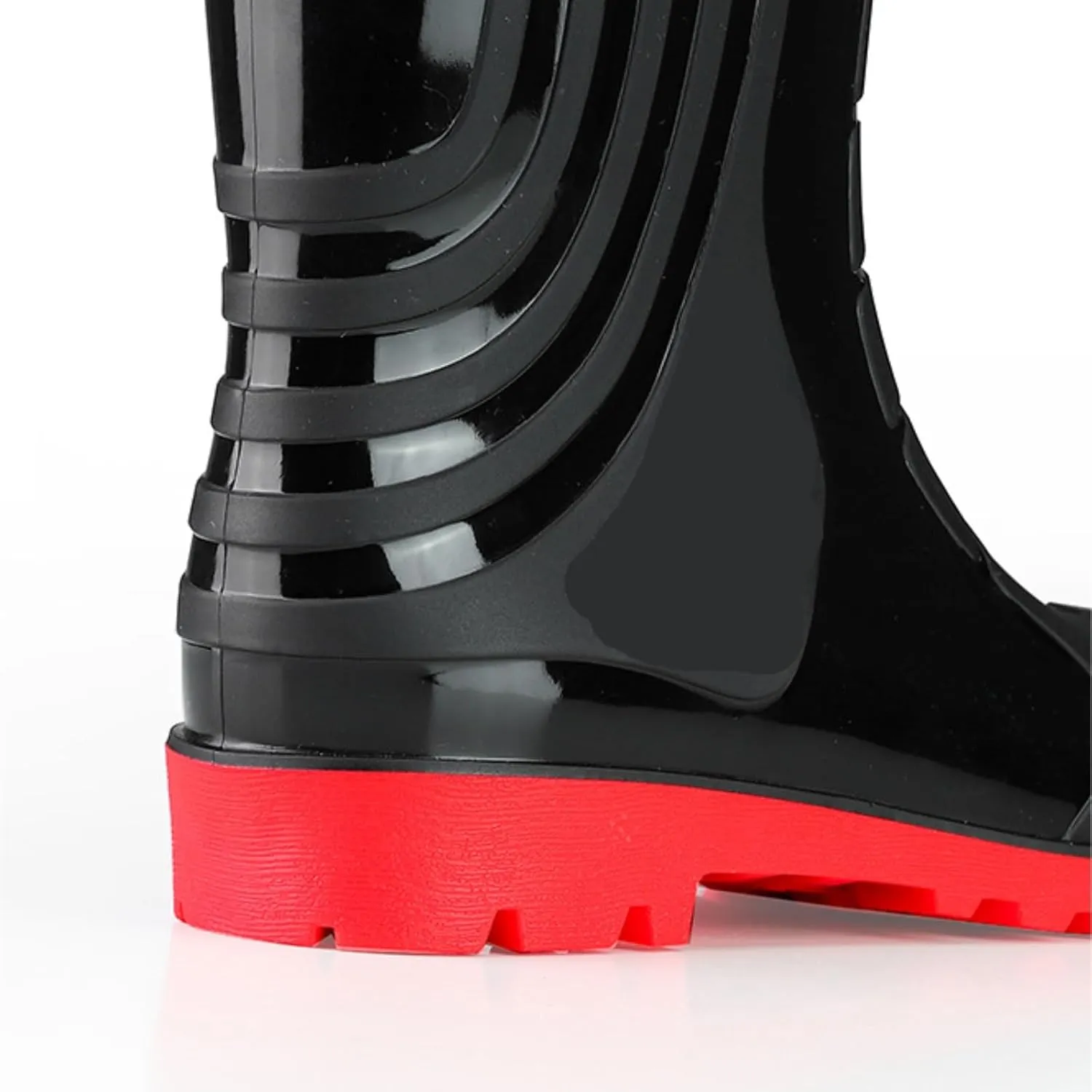 Outdoor Work Booties Men's Outdoor All Match Rain Boots Mid Tube Non Slip Waterproof Rubber Shoes Outdoor Gardening Work