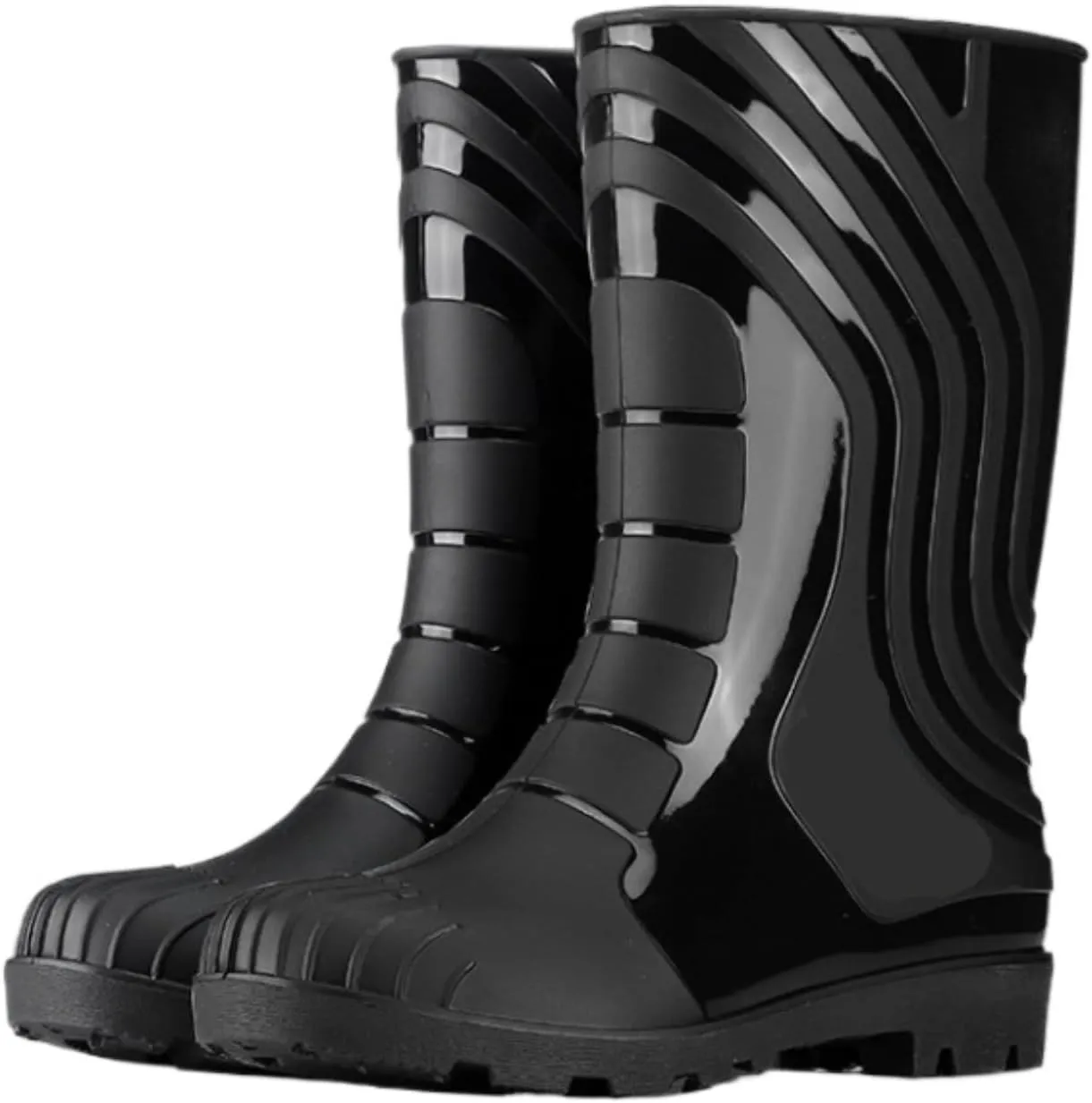 Outdoor Work Booties Men's Outdoor All Match Rain Boots Mid Tube Non Slip Waterproof Rubber Shoes Outdoor Gardening Work