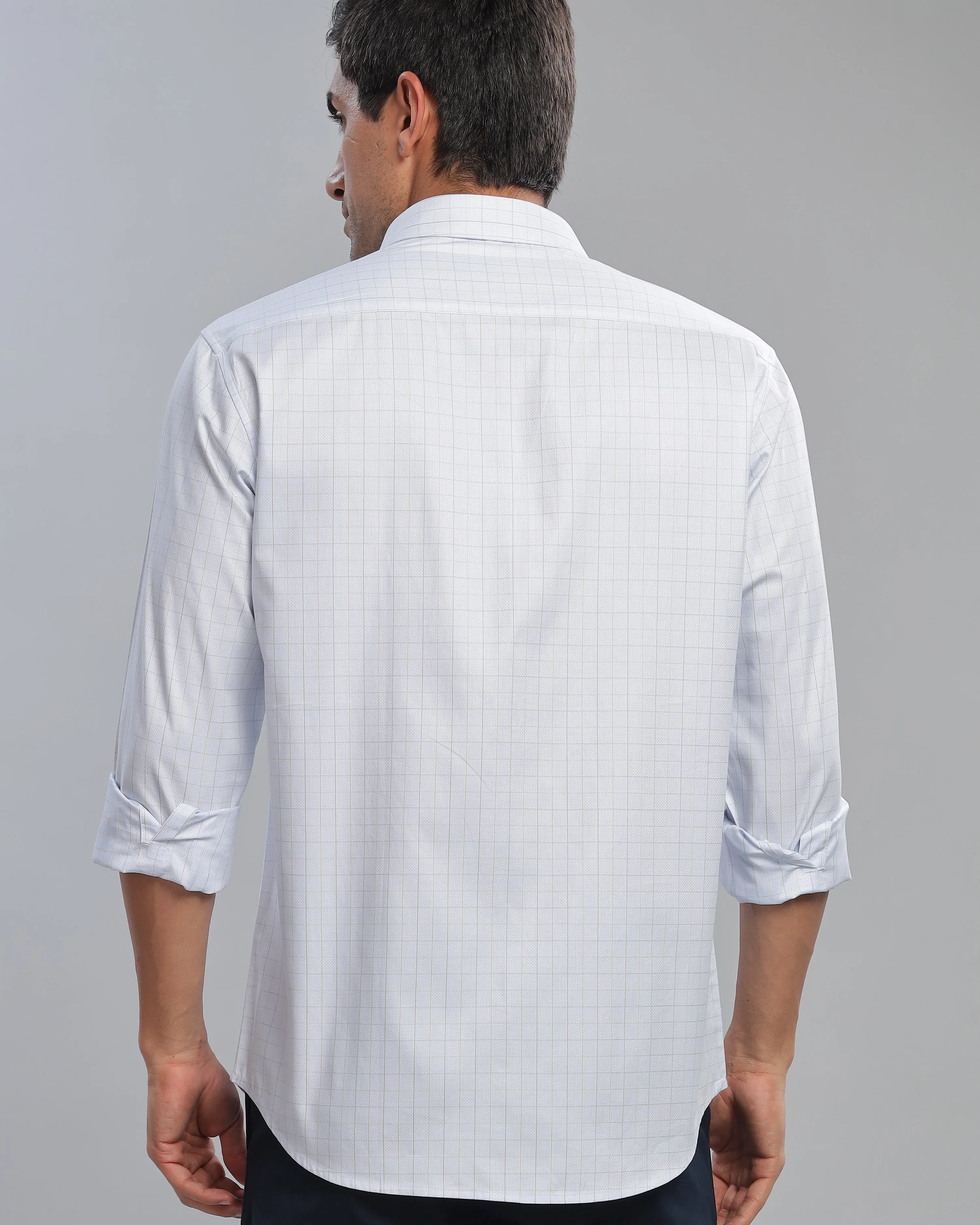 Pastel Blue Checks Shirt
