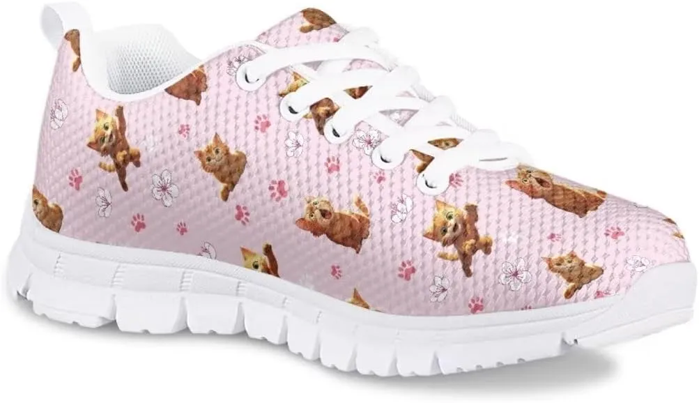 Pinupub Tennis Shoes for Girls Boys Cute Print Sports Sneakers Comfy Lightweight Running Shoes