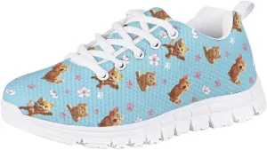 Pinupub Tennis Shoes for Girls Boys Cute Print Sports Sneakers Comfy Lightweight Running Shoes