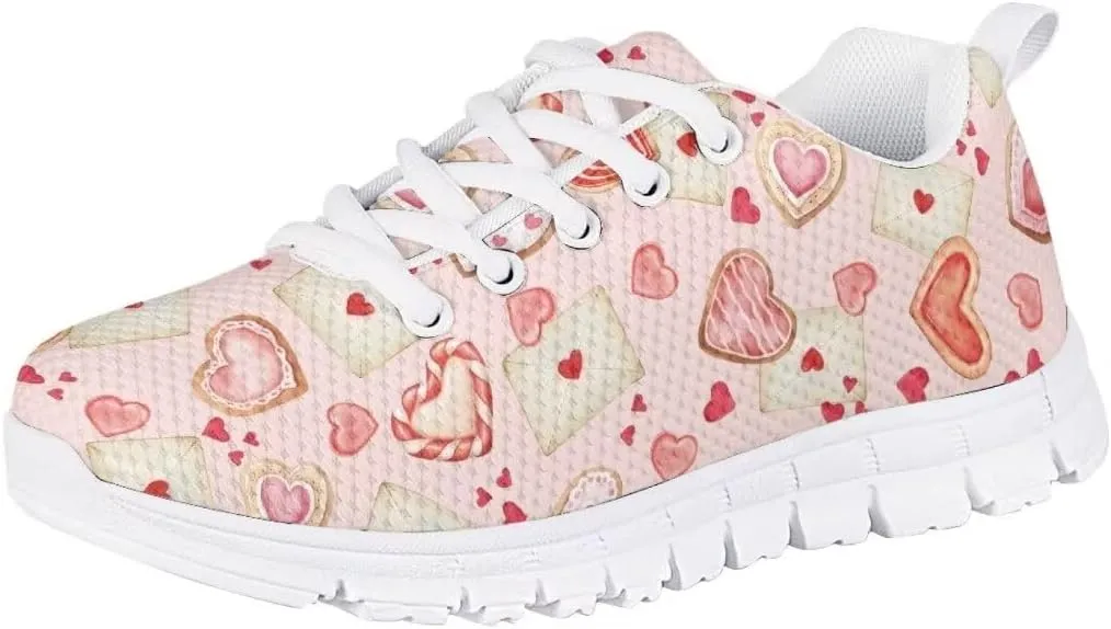 Pinupub Tennis Shoes for Girls Boys Cute Print Sports Sneakers Comfy Lightweight Running Shoes