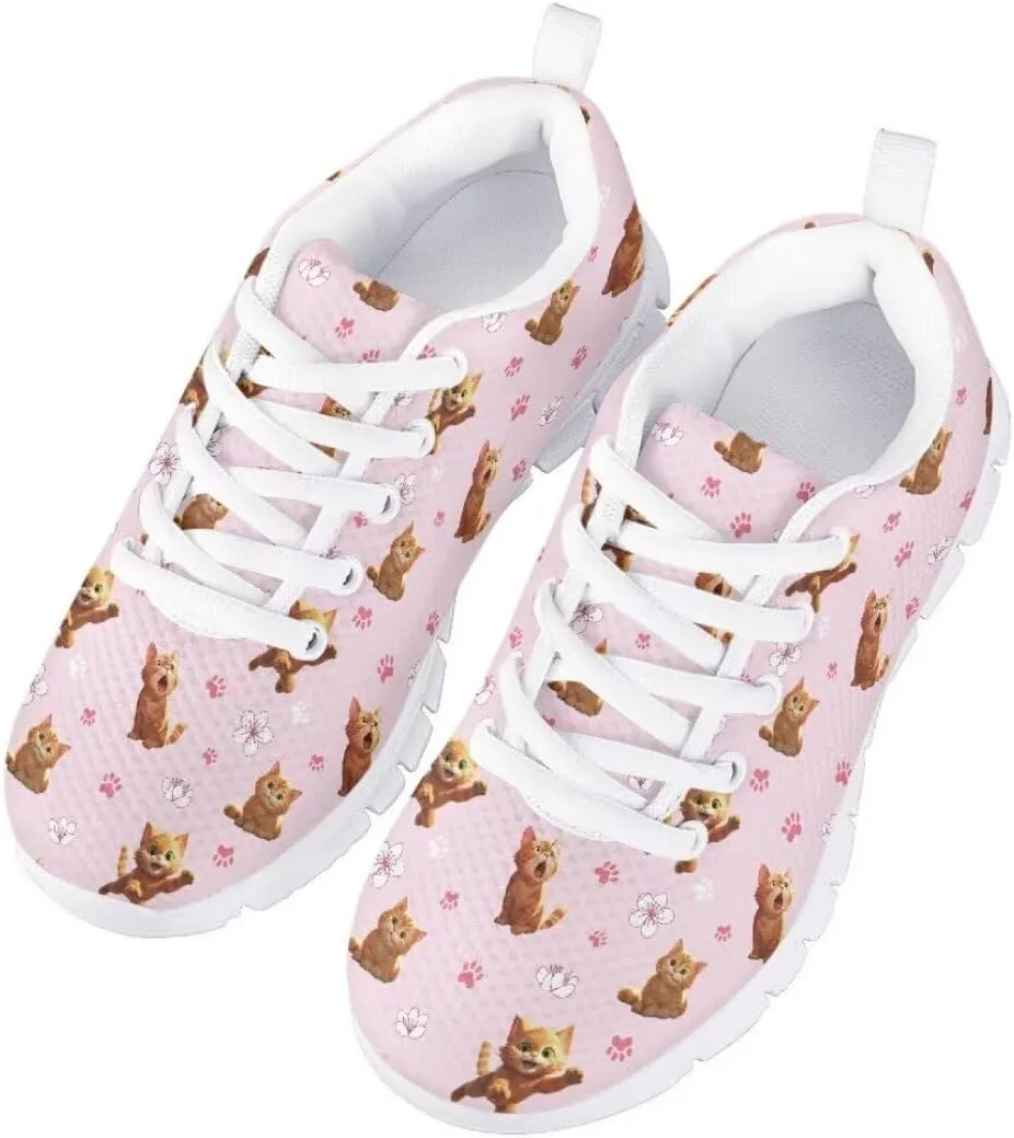 Pinupub Tennis Shoes for Girls Boys Cute Print Sports Sneakers Comfy Lightweight Running Shoes