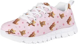 Pinupub Tennis Shoes for Girls Boys Cute Print Sports Sneakers Comfy Lightweight Running Shoes