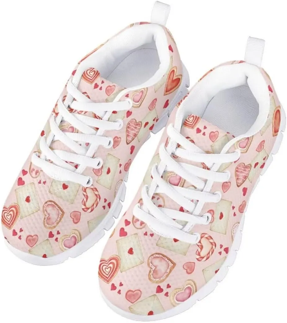 Pinupub Tennis Shoes for Girls Boys Cute Print Sports Sneakers Comfy Lightweight Running Shoes