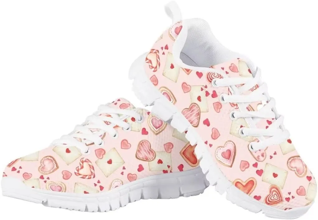 Pinupub Tennis Shoes for Girls Boys Cute Print Sports Sneakers Comfy Lightweight Running Shoes