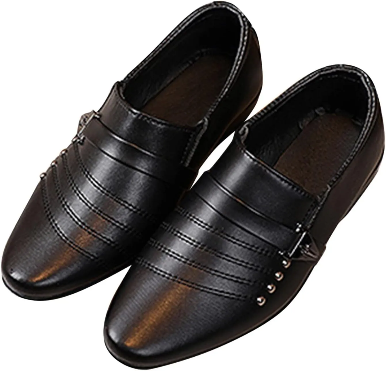Pointed Toe Ankle Leather Sandals for Kids Baby Boys Girls Flat Non Slip Formal Shoes Fancy Comfy Loafers Sandals