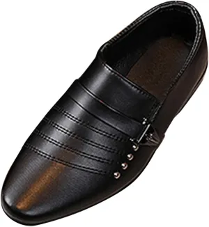 Pointed Toe Ankle Leather Sandals for Kids Baby Boys Girls Flat Non Slip Formal Shoes Fancy Comfy Loafers Sandals