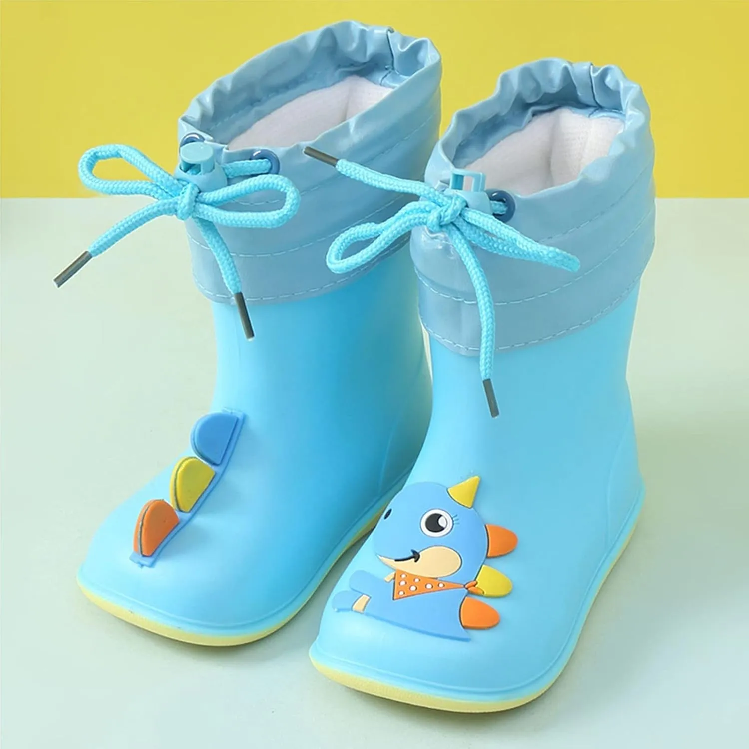 Rain Boots Baby Colorful Plush Children Water Shoes Soft Outdoor Kids Rain Boots Toddler Fall Shoes