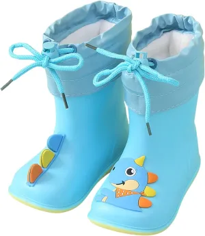 Rain Boots Baby Colorful Plush Children Water Shoes Soft Outdoor Kids Rain Boots Toddler Fall Shoes