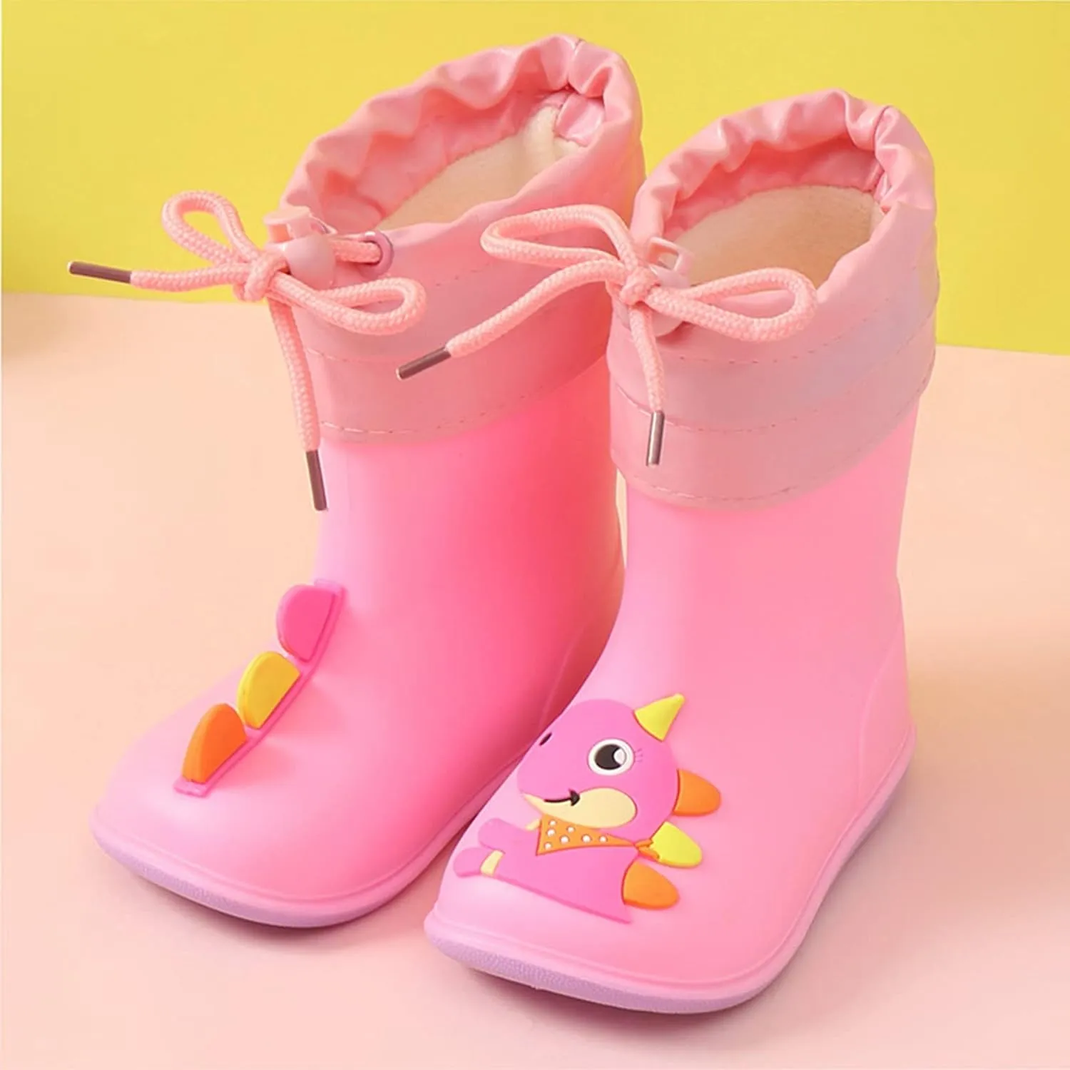 Rain Boots Baby Colorful Plush Children Water Shoes Soft Outdoor Kids Rain Boots Toddler Fall Shoes
