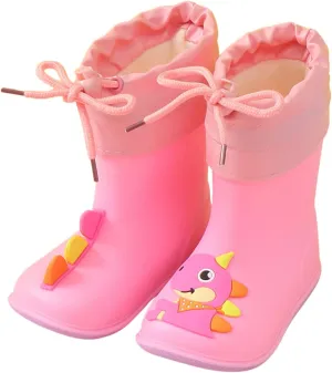 Rain Boots Baby Colorful Plush Children Water Shoes Soft Outdoor Kids Rain Boots Toddler Fall Shoes