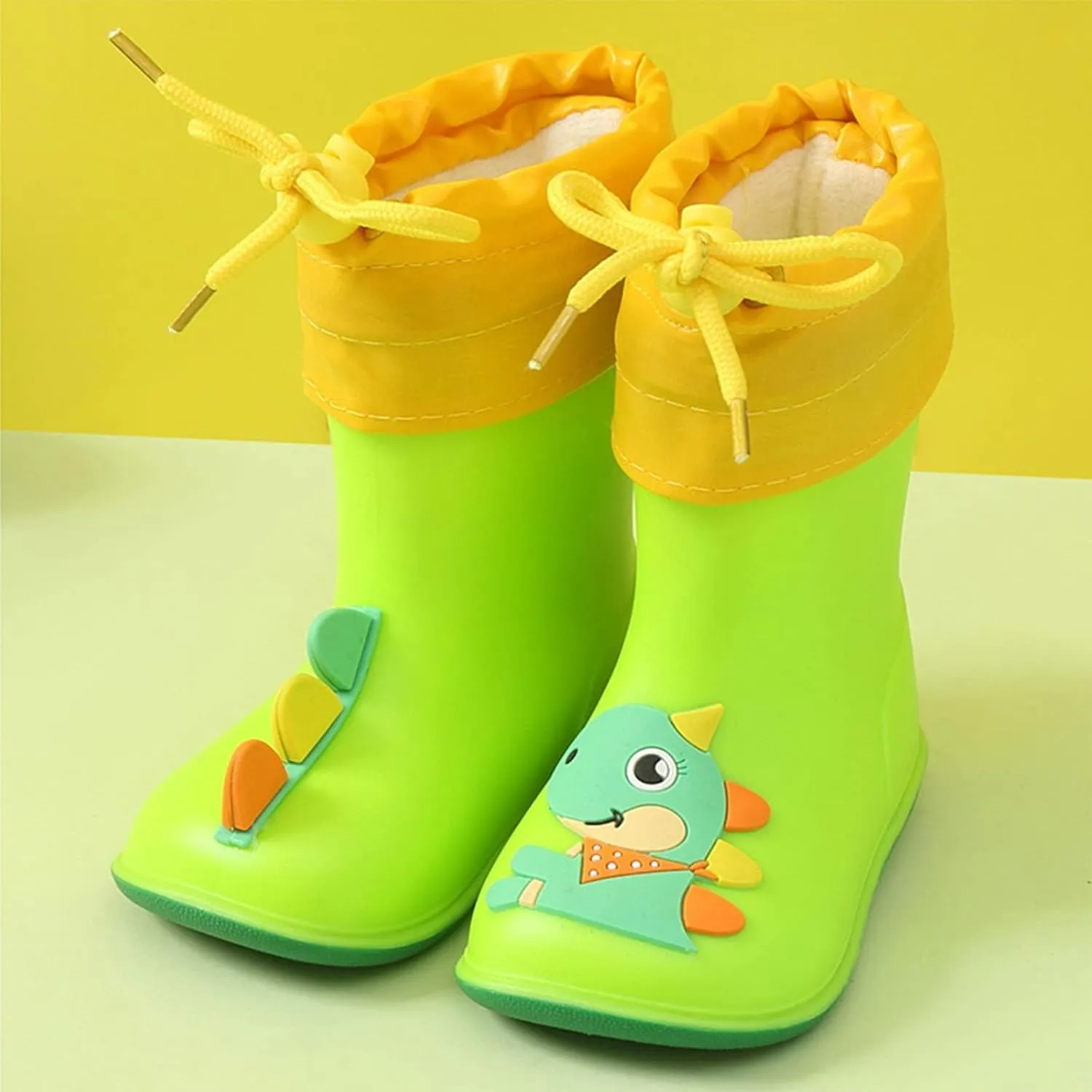 Rain Boots Baby Colorful Plush Children Water Shoes Soft Outdoor Kids Rain Boots Toddler Fall Shoes