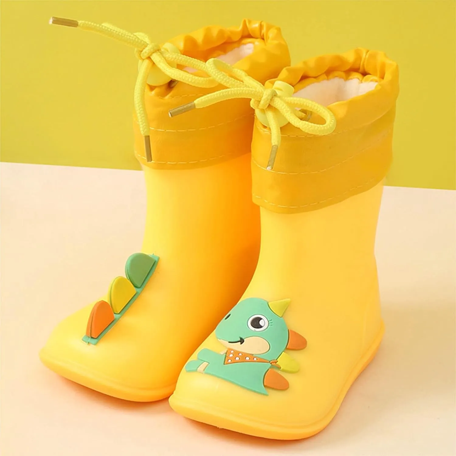 Rain Boots Baby Colorful Plush Children Water Shoes Soft Outdoor Kids Rain Boots Toddler Fall Shoes