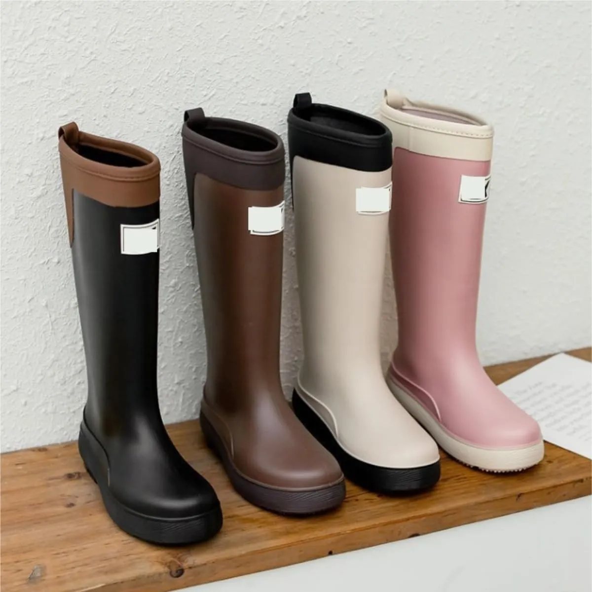 Rain Boots Rainboots Women's High Top Rain Boots Outdoor Water Boots Non Slip Waterproof Rubber Shoes Rain Boots For Outdoor