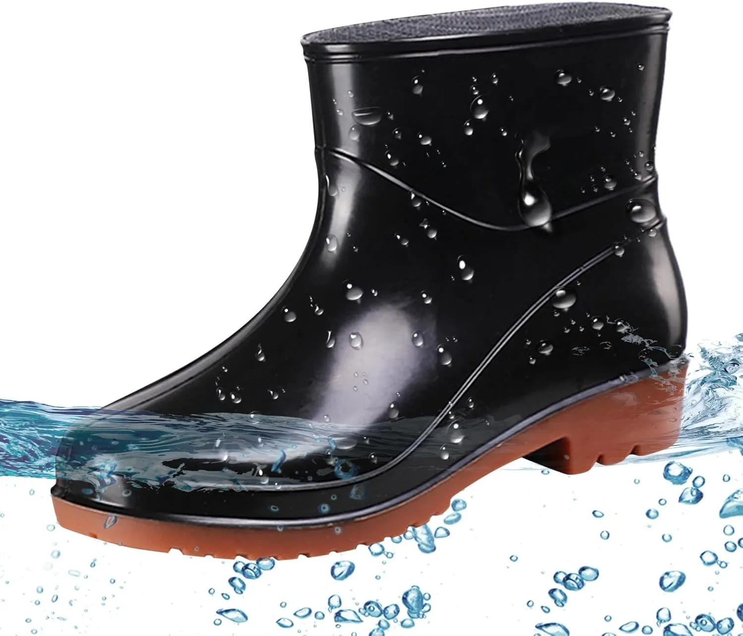 Rain Boots Women Women's Short Rain Boots Waterproof Garden Shoes Outdoor Work Boot for Hunting Gardening Farming