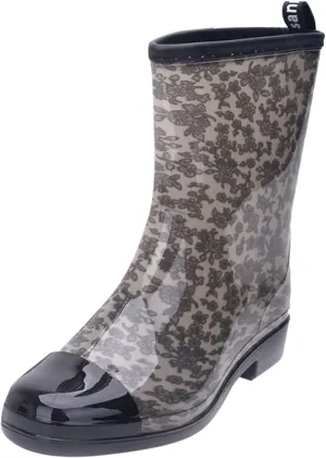 Rubber Outdoor Shoes Water Rain Women's Boots Mid Style Punk Boots Women's Boots Goulashes Women