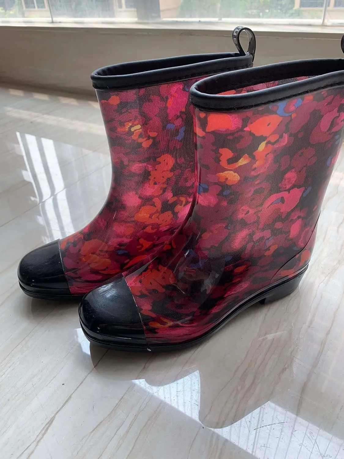 Rubber Outdoor Shoes Water Rain Women's Boots Mid Style Punk Boots Women's Boots Goulashes Women
