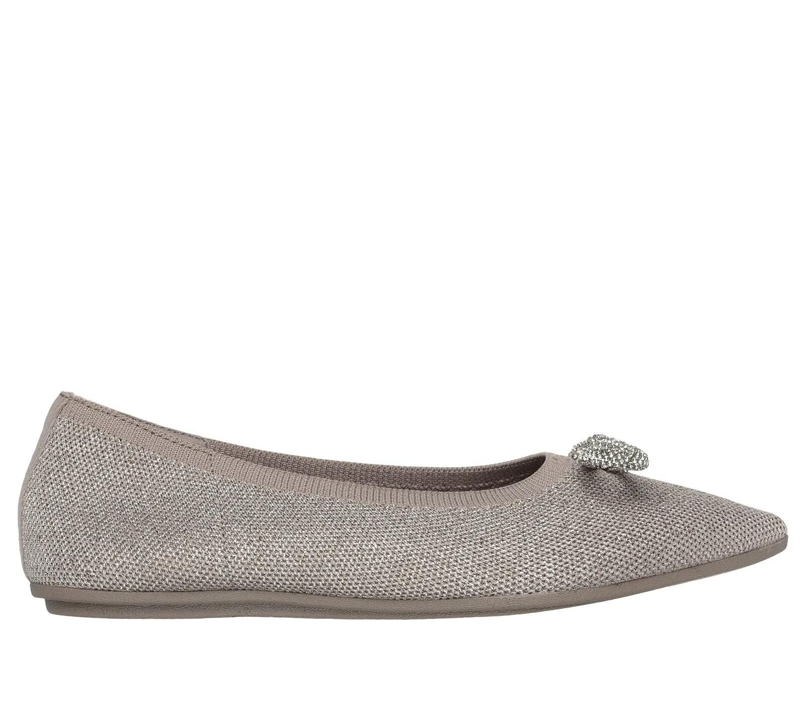Skechers: Cleo Point Flats in Glitzy Haze Taupe