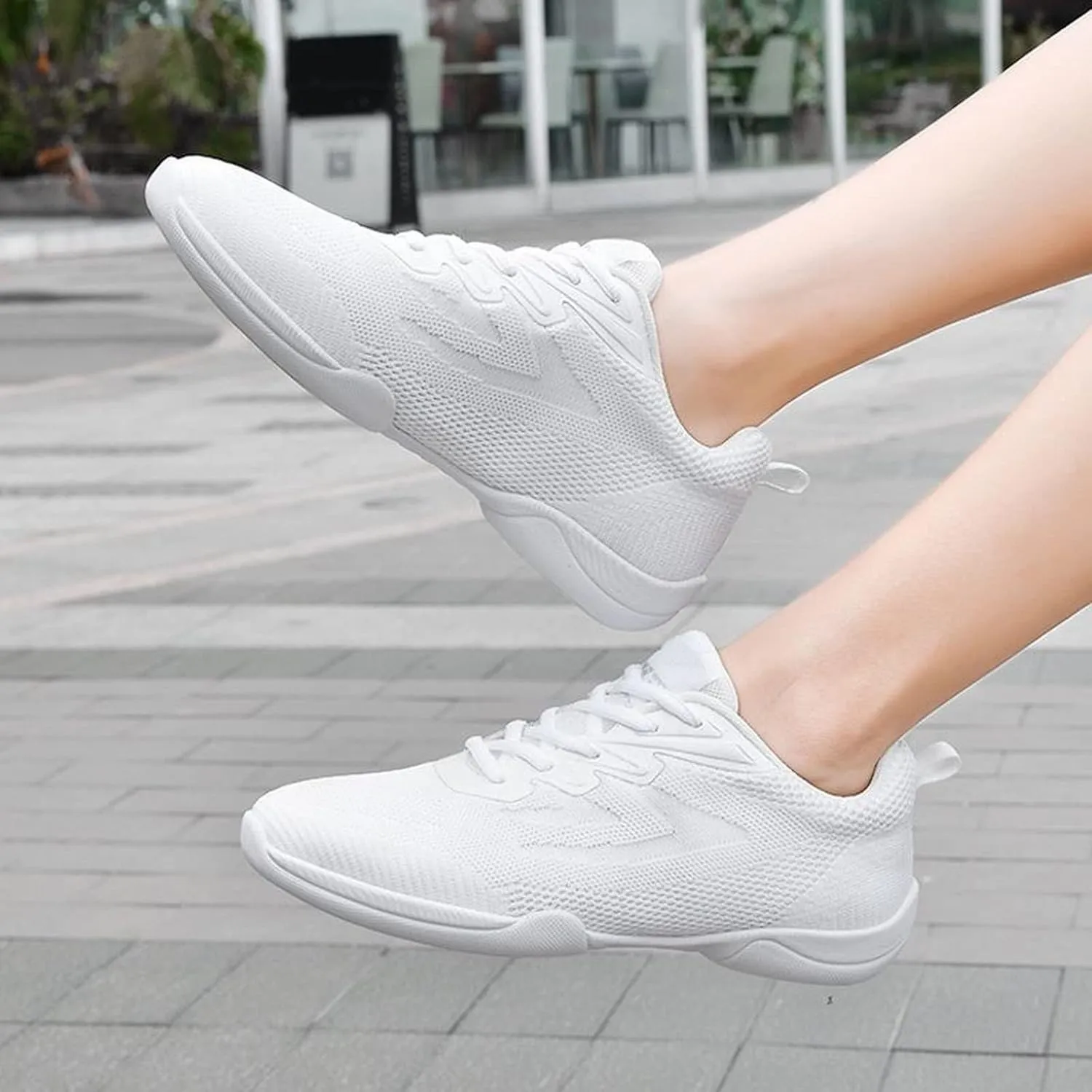 Sneakers for Women Running Shoes Fashion Walking Lace Up Walking Shoes Women Jogging Shoes Dressy Casual White Platform Sneakers Steel Toe Tennis Shoe Cross Trainer Shoe
