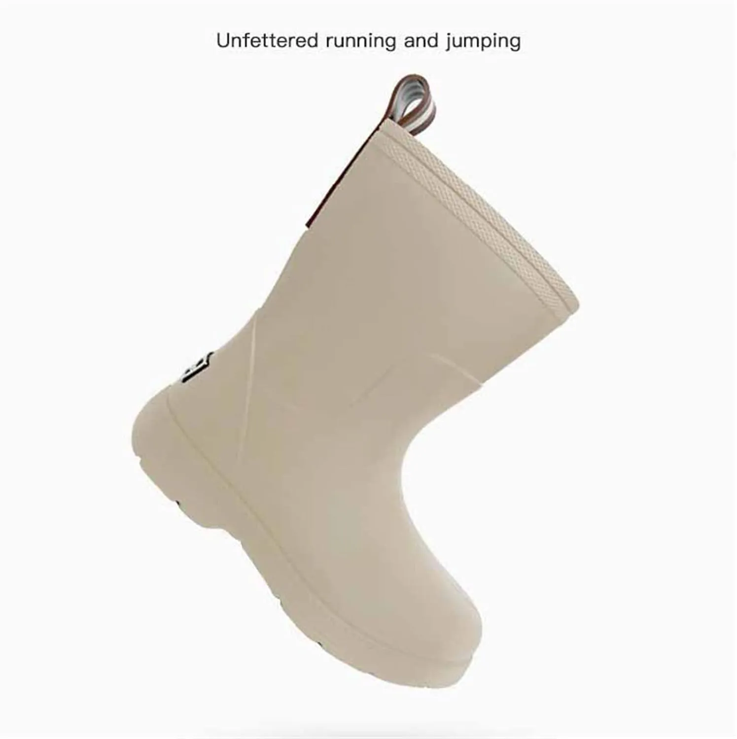Solid Rain Boots Toddler Children Soft Pull On Rainboots Boys Girls Classic Water Shoes Baby Anti Slip Garden Boots