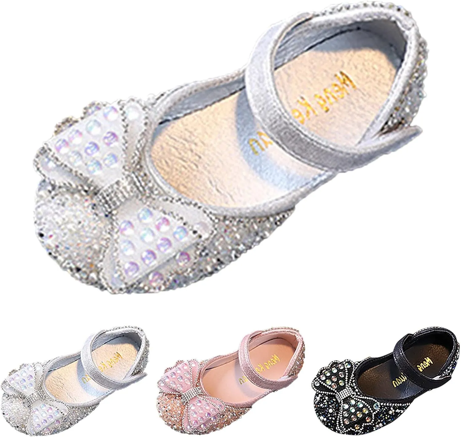 Spring and Summer Children Dance Shoes Girls Performance Princess Shoes Rhinestone Pearl Dress
