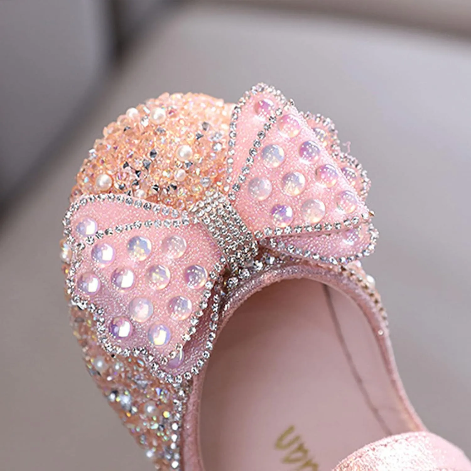 Spring and Summer Children Dance Shoes Girls Performance Princess Shoes Rhinestone Pearl Dress