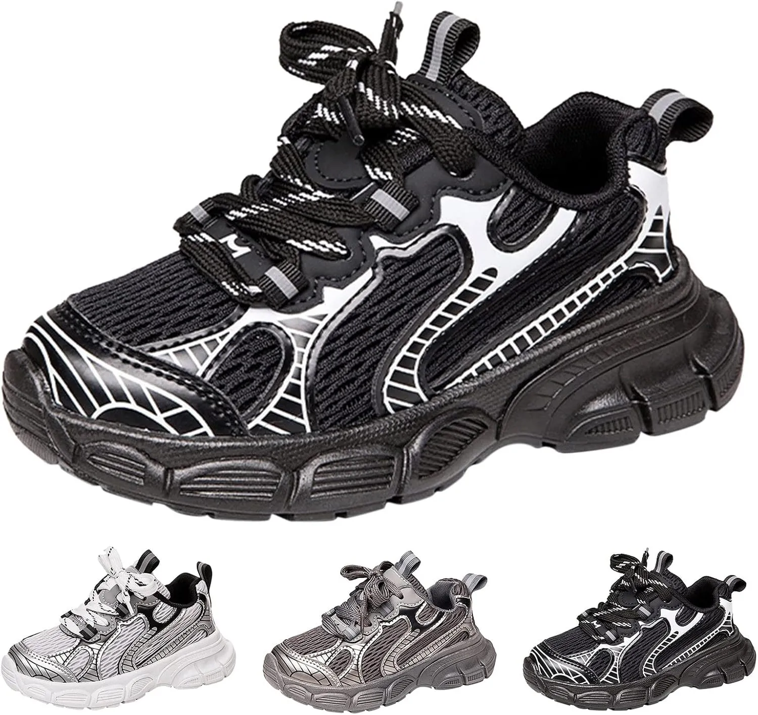 Toddler Baby Sneakers Fashionable Children Sports Boys and Girls Thick Non Slip Boy Solid Tied Shoes Casual Shoes