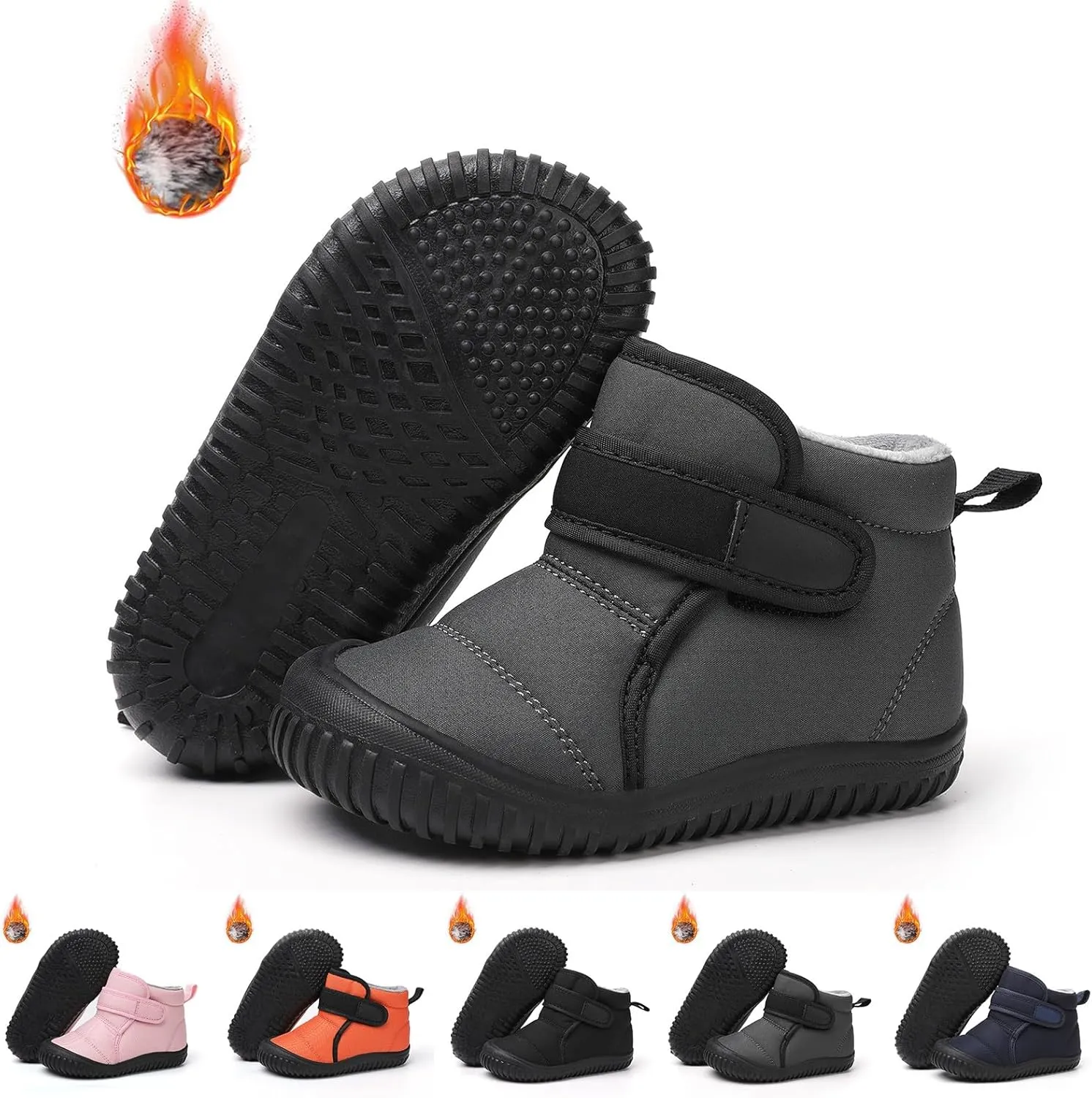Toddler Baby Snow Boots Winter Shoes Boys Cold Weather Baby Faux Fr Shoes Snow Boots For Girls Big Kid Warm Inside