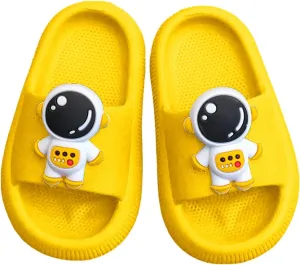 Toddler Cartoon Non Slip Slides Lightweight Comfy Soft Cushioned Thick Sole Shower Pool Slippers for Boys Kids