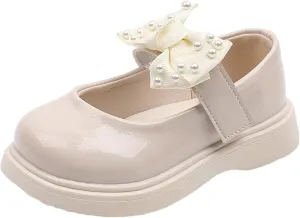 Toddler Girl Sandals Size 8 Girls Sandals Children Shoes Pearl Bow Tie Princess Shoes Dance Girl Elegant Summer Sandals