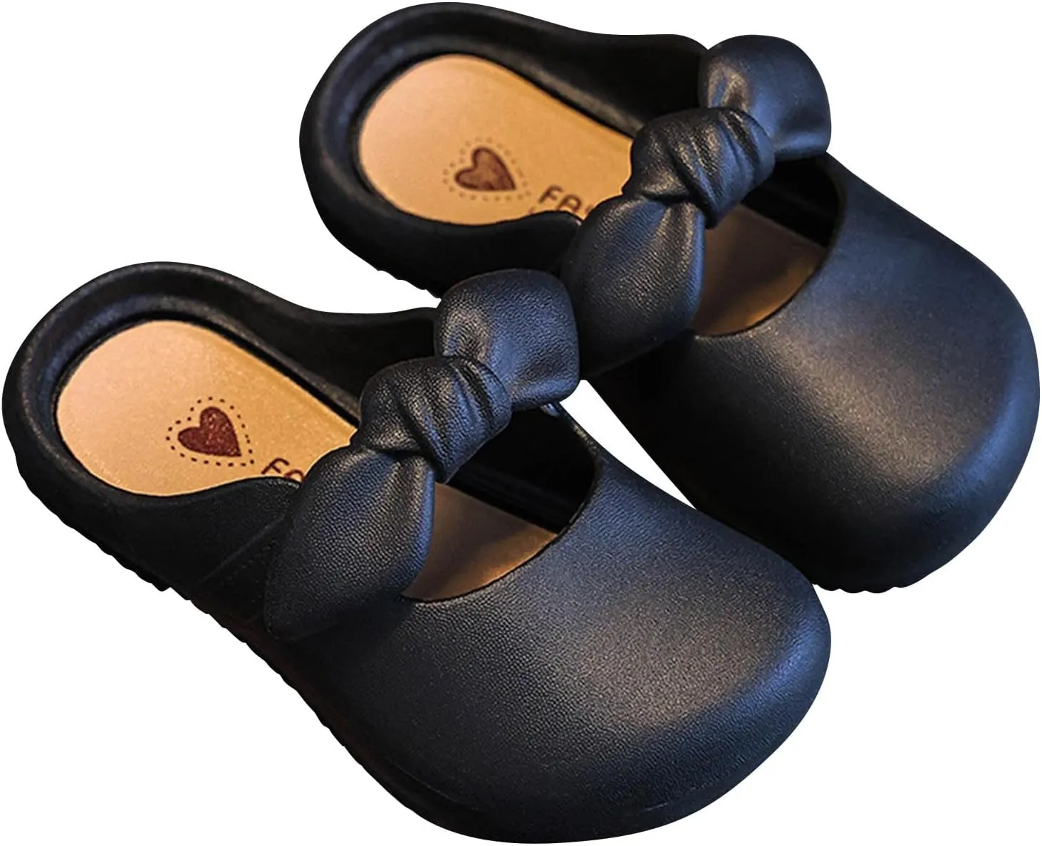 Toddler Girls Bow Sandals Closed Toe Leather Water Shoes Slipper Baby Infant Summer Flat Wide Sandals Lightweight Comfy
