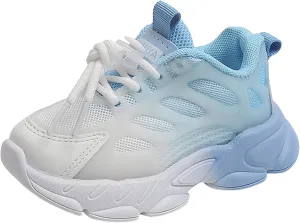 Toddler Girls Boys Gradient Color Lightweight Sneakers Mesh Breathable Anti Slip Soft Comfy Tennis Shoes Unisex