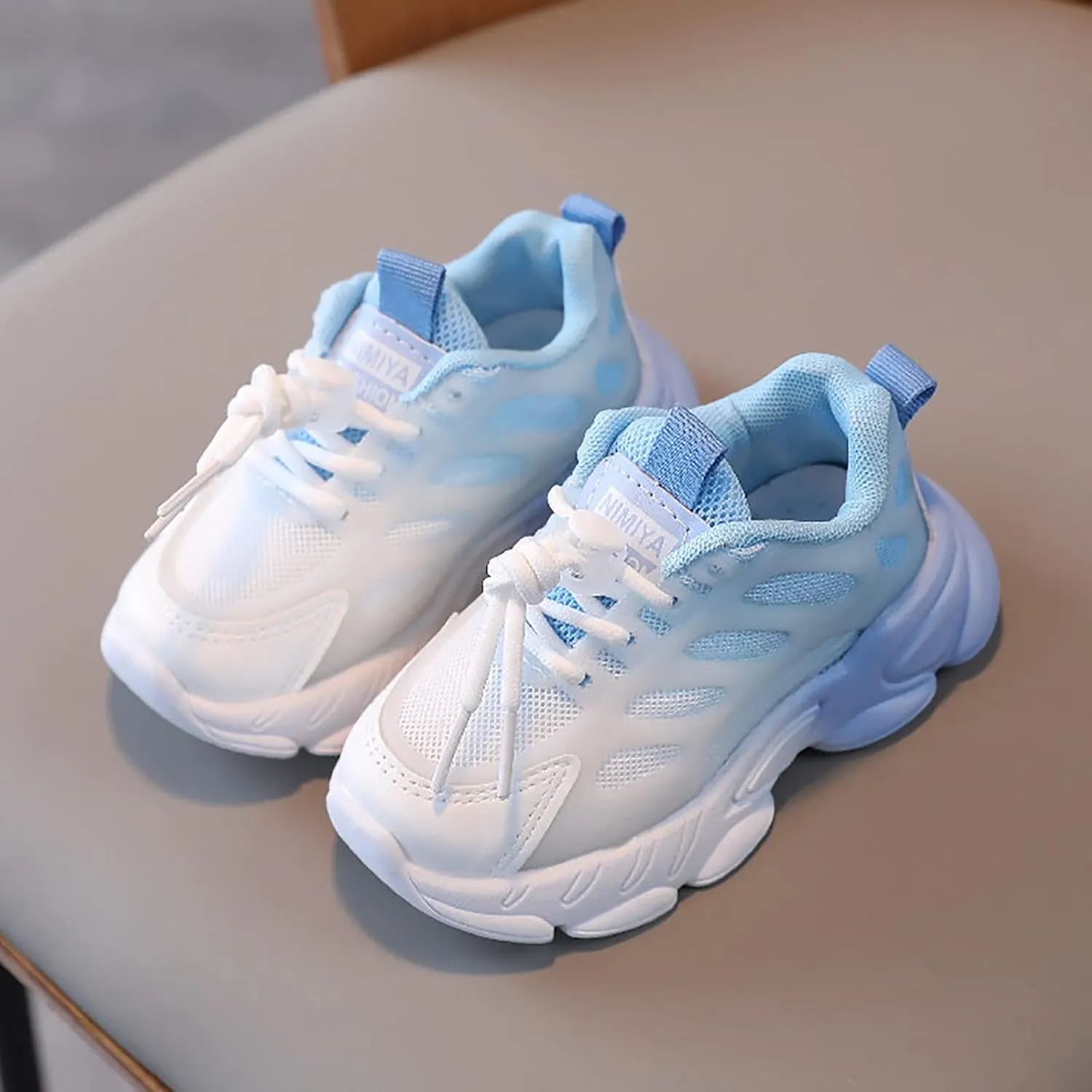 Toddler Girls Boys Gradient Color Lightweight Sneakers Mesh Breathable Anti Slip Soft Comfy Tennis Shoes Unisex