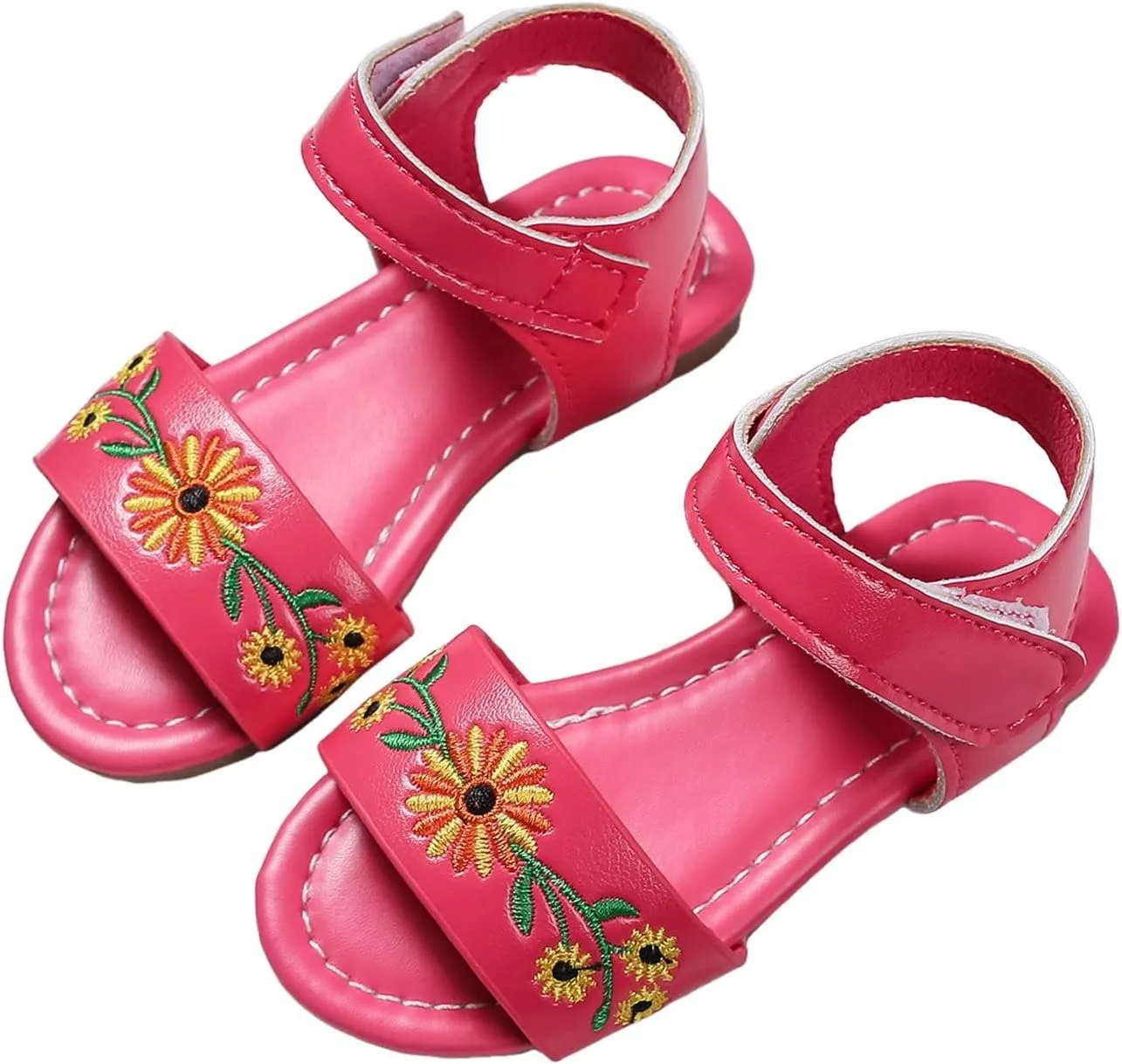 Toddler Girls Sandals Shoes Comfortable Soft Sole Sandals Fashionable Open Toe Flower Children Summer Outdoor Unisex Child Sport