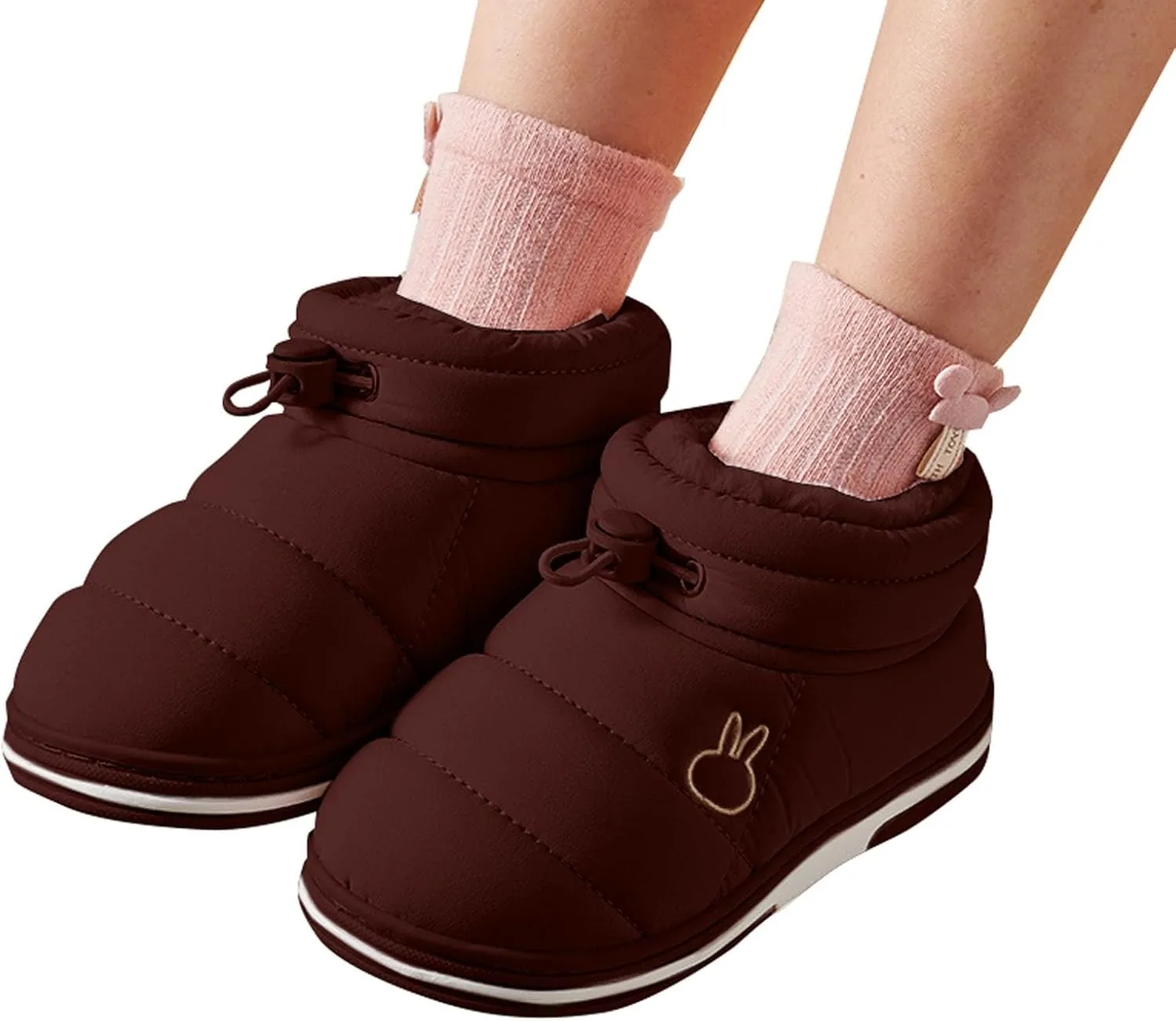 Toddler Kids Warm House Boots Water Proof Slippers for Boys Girls Fuzzy  Lined Comfy Platform Indoor Shoes