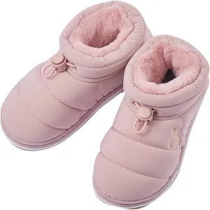 Toddler Kids Warm House Boots Water Proof Slippers for Boys Girls Fuzzy  Lined Comfy Platform Indoor Shoes