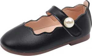 Toddler Little Girls Flower Dress Shoes Mary Jane Ballet Flat Comfy Soft Pary School Princess Wedding Shoes