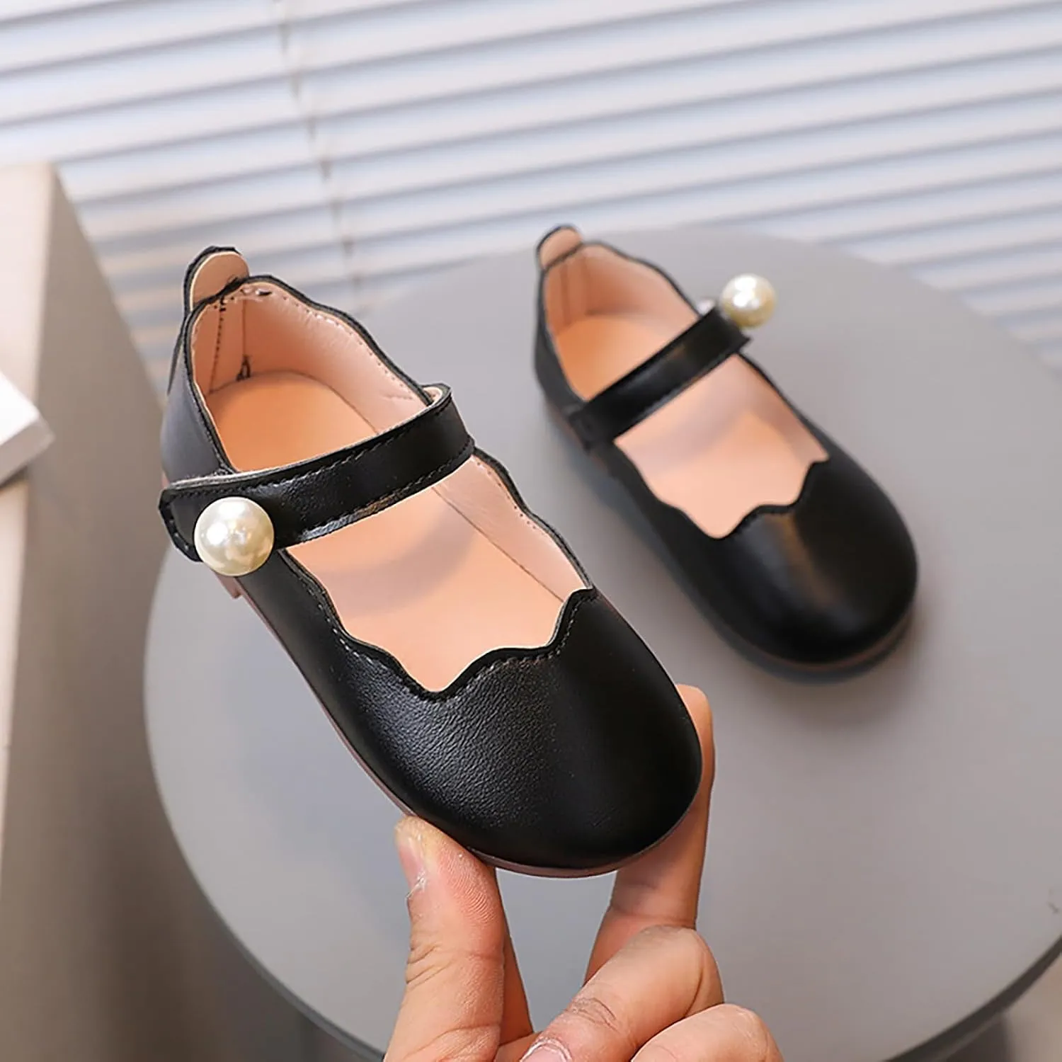 Toddler Little Girls Flower Dress Shoes Mary Jane Ballet Flat Comfy Soft Pary School Princess Wedding Shoes