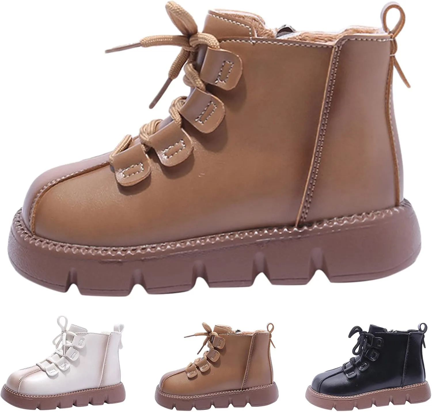 Toddler Shoes 4c Fashion Winter Children Boots For Boys And Girls Slip Thick Soles Flat Bottoms Boot Little Girls