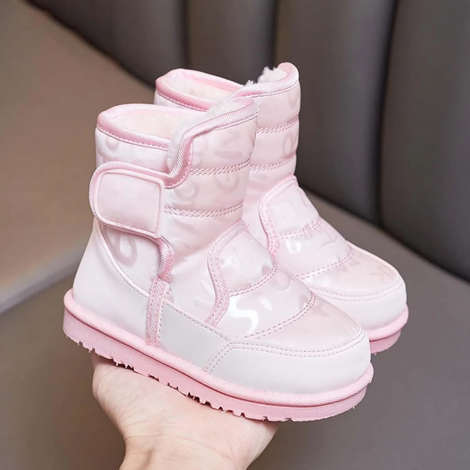 Toddler Snow Boots Boys Snow Boots Size 13 Little Kid Waterproof Non Slip Mid Calf Outdoor Warm Lightweight Snow Boots