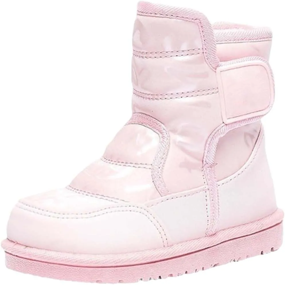 Toddler Snow Boots Boys Snow Boots Size 13 Little Kid Waterproof Non Slip Mid Calf Outdoor Warm Lightweight Snow Boots