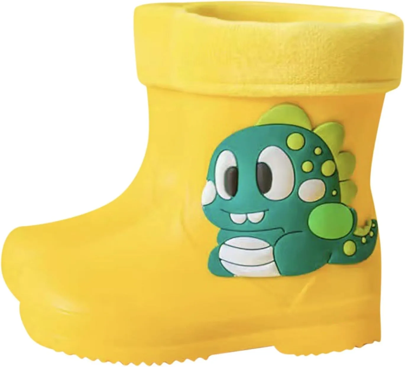 Toddler Warm Lined Rain Boots Baby Kids Dinosaur Rain Shoes Children Waterproof Soft Rubber Shoes Toddler Fall Boots