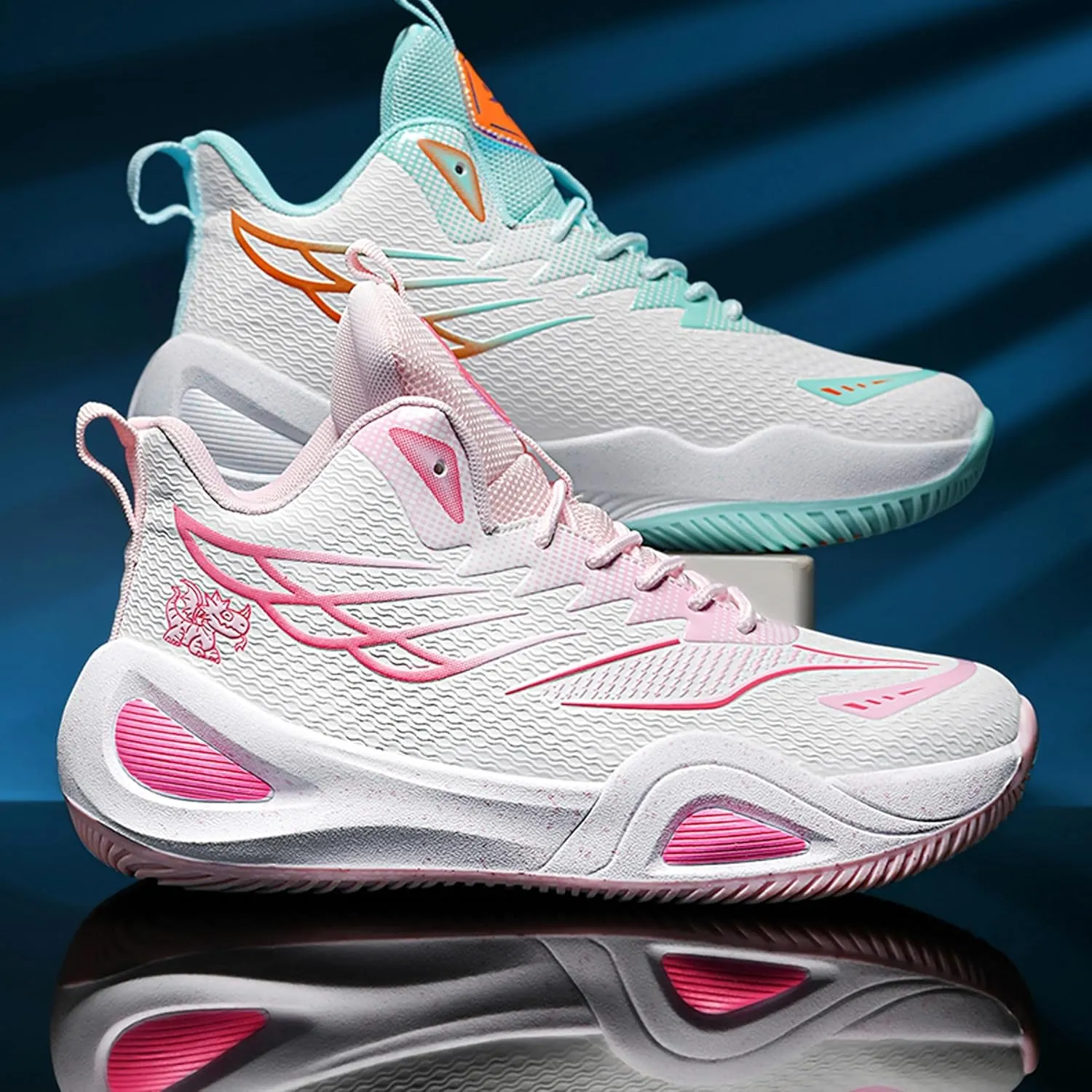 Unisex Basketball Shoes Shock-Absorbing Wear-Resistant Fashionable Lightweight Sports Training Boots